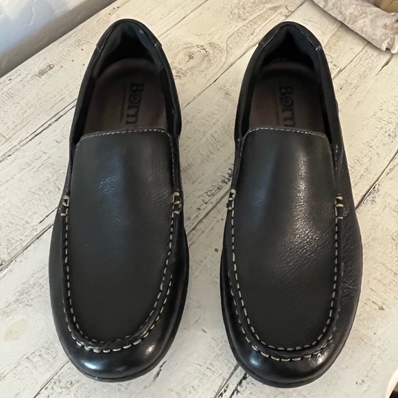 Almost New Born EBERHARD Loafers Black Leather Size 9.5 M In original box - Picture 7 of 9